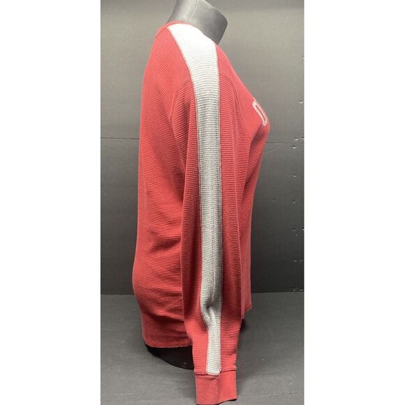 Nike Team Apparel Oklahoma Sooners Waffle Knit Shirt Maroon Gray Sz Large - Picture 6 of 10